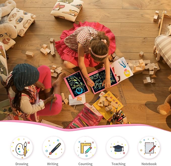 LCD Writing Tablet for Kids, 15 Inch Colorful Electronic Doodle Board, - Image 7