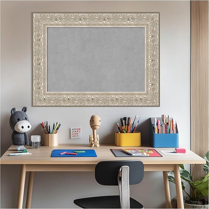 Amanti Art Silver Framed Magnetic Board 23x31 Medium Vision Board - Image 6