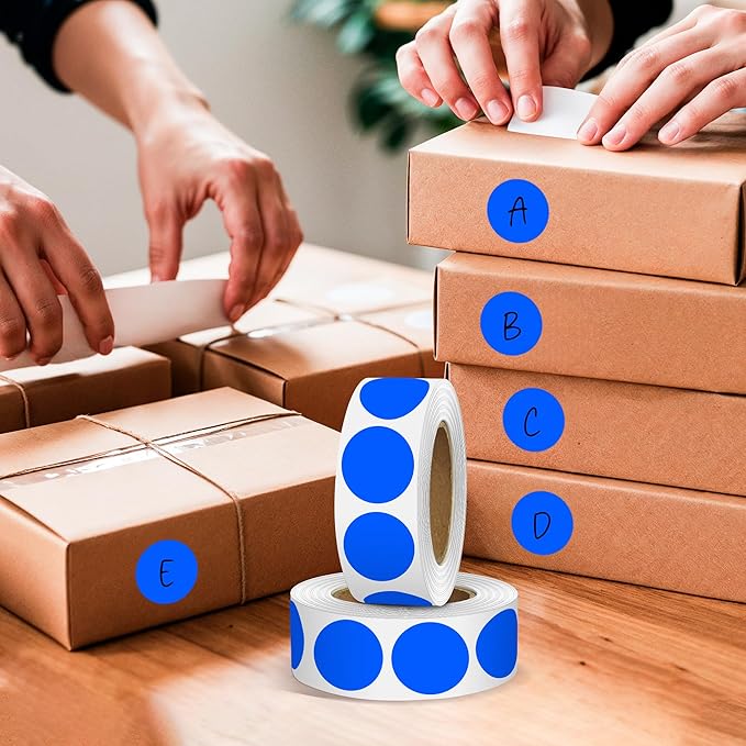Blue 1 Inch Round Color Coding Dot Labels, 10 Rolls 10000 Dot Stickers in - Image 6