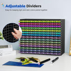 sanfurney art marker storage rack for 300 markers, close-up detail
