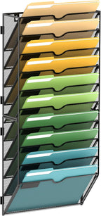 SUPEASY Wall File Organizer Mesh Office Mail Holder, Hanging Wall Organizer by SUPEASY