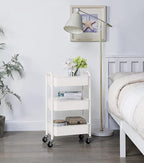 SunnyPoint 3-Tier Delicate Compact Rolling Metal Storage Organizer - Image 5