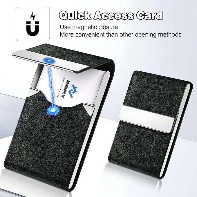 DMFLY Business Card Holder for Women or Men, Business Card Case - Image 3