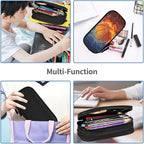 Basketball Pencil Case for Sports Boys Girls, High Capacity Cool Black Pencil - Image 6