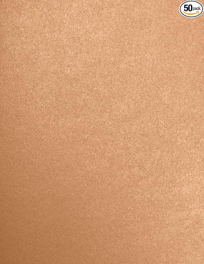 LUXPaper 8.5" x 11" Paper | Letter Size | Copper Metallic | 80lb. Text | 50 Qty by LUXPaper