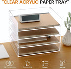 Acrylic Paper Tray, 4 Tier Paper Organizer - Image 2
