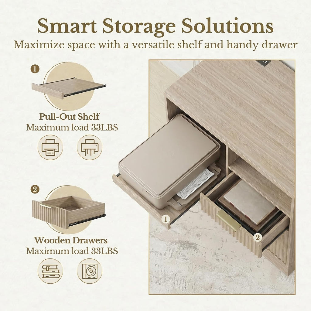 3 drawer file cabinet, fluted filing cabinet for, side view