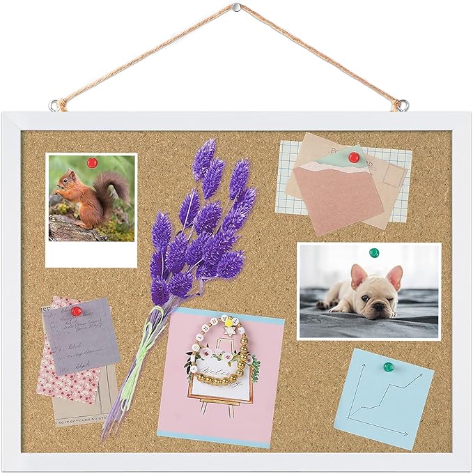 FEBSNOW Cork Board Bulletin Board 15.7 x 12 Inches by HOMECRAFTBEAUTYBABY