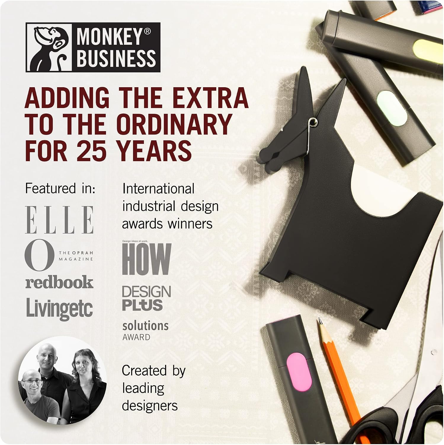 Morris the Donkey: Desktop Memo Holder | Cute Desk Accessories & Office Supplies | Funny Desk Decor & Office Accessories | Desk Supplies: Holders & Dispensers | Sticky Note Holder | by Monkey Business
