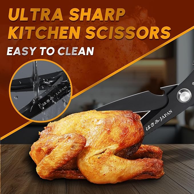 HUUSK Kitchen Scissors Set Black - Image 2