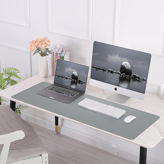 Leather Desk pad Protector, Mouse pad, Non-Slip Office Desk Mat, Waterproof - Image 7
