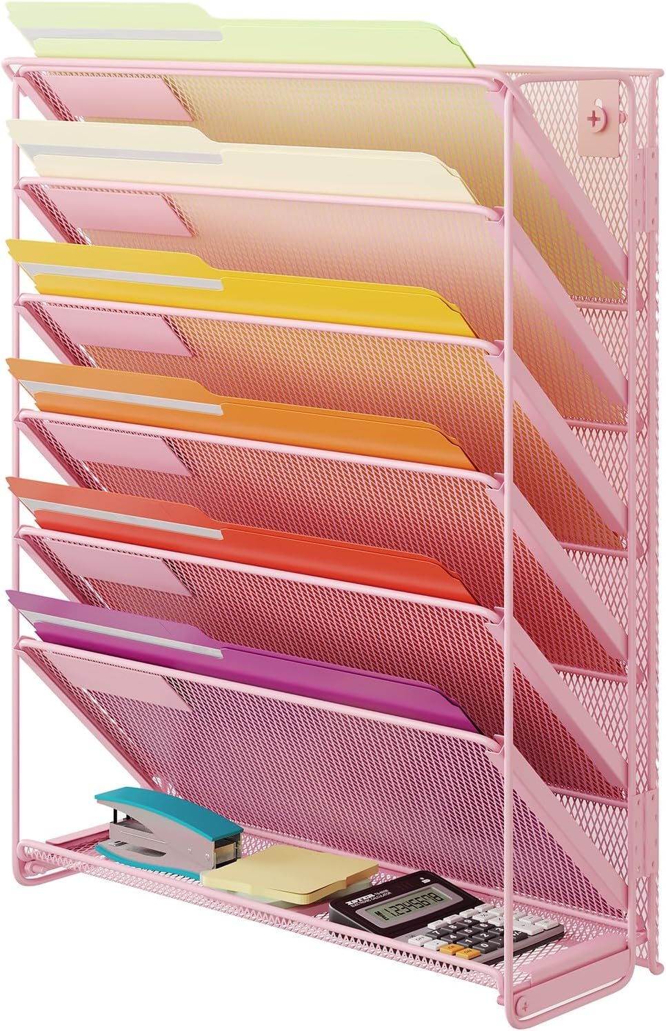 Kuntine.B Wall File Organizer Office Hanging Magazine Holder Wall File Organi...