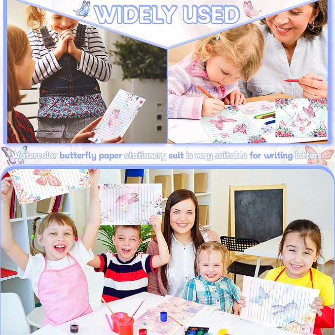 TaoBary 160 Pcs Stationery Paper Set 50 Double Sided Stationery Papers - Image 7
