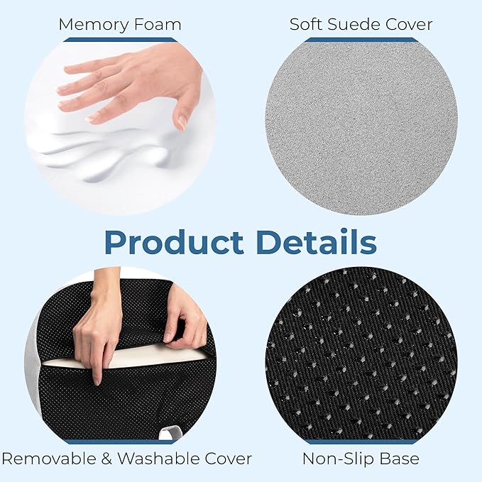 5 STARS UNITED Seat Cushion for Tailbone Pain Relief – Large Memory Foam - Image 6