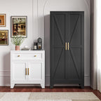 qinptwut 71" metal storage cabinet with doors and, package contents