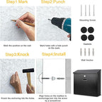 xydled Mail Boxes with Key Lock, Locking Mailbox Wall Mounted, Security Mailbox - Image 7