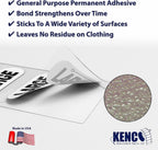 Clothing Size Strip Labels - 1.25" X 5" - 250 Strips Per Roll - Clear with Black and White Ink by Kenco (Large)