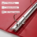 CIXILDTS 1-Inch Round Ring Binder, Standard 3 Ring Binder Fit Letter Size Paper - Image 4