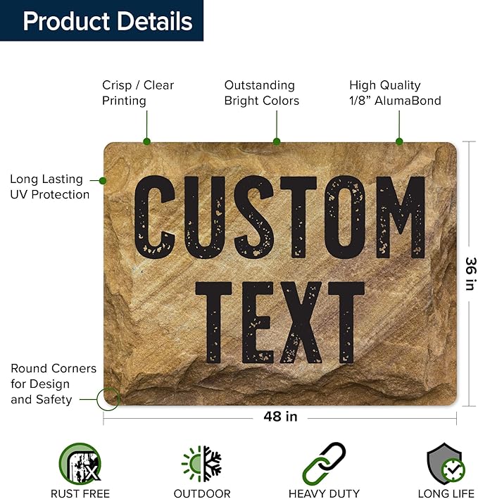 Custom Sign, Custom Street Sign, 11 Font Colors, 13 Font Styles, 4 Hole Options - Image 6