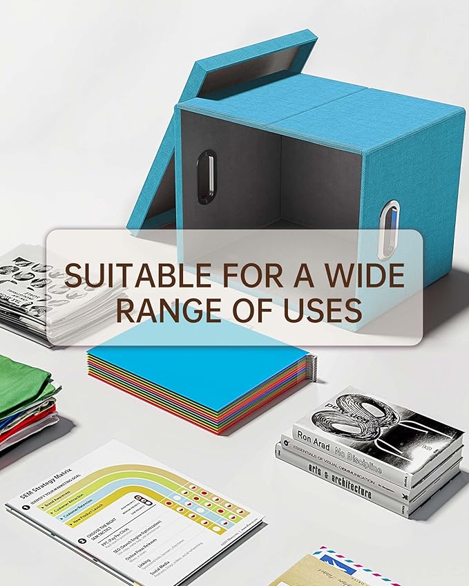 Oterri File Organizer with Lid, File Box, File Cabinet - Image 5