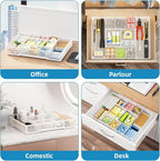Marbrasse Expandable Desk Drawer Organizer, Mesh Drawer Organizer Tray - Image 4