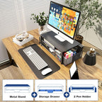 OPNICE Desk Organizer and Accessories, 2-Tier Computer Monitor Stand Riser - Image 6