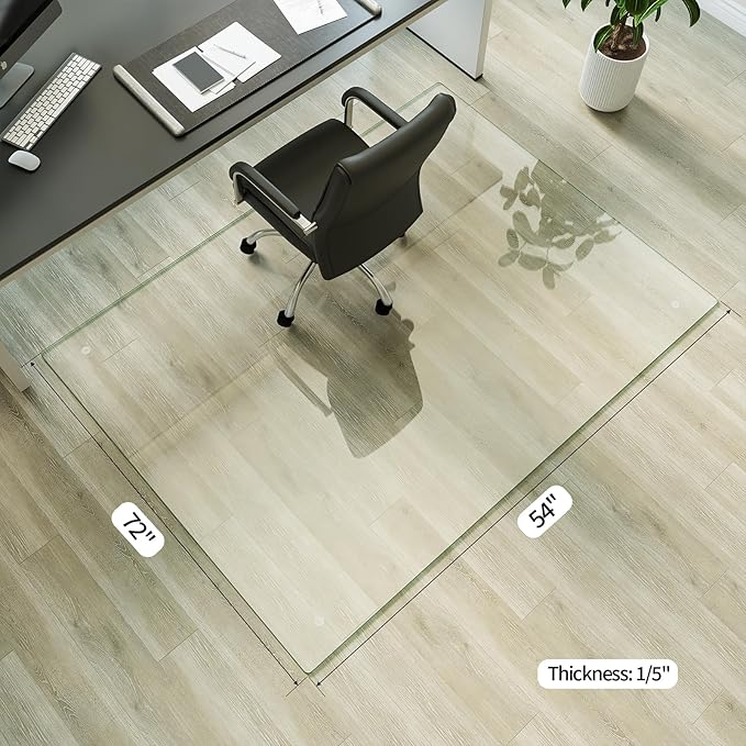 Koonmi Tempered Glass Chair Mat - Image 3