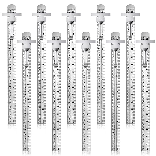 10 Pieces 6 Inch 15 cm Pocket Ruler Flexible Precision Stainless Steel Ruler by Frienda