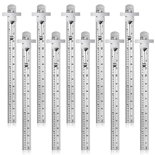 10 Pieces 6 Inch 15 cm Pocket Ruler Flexible Precision Stainless Steel Ruler by Frienda
