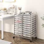 Happygrill 20-Drawer Organizer Cart Tools, Mobile Utility Storage Cart - Image 2