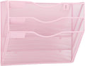 EASEPRES 3 Pocket Mesh Hanging Wall File Organizer, Wall Mounted Mail Paper by EASEPRES