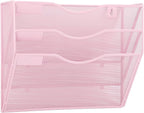 EASEPRES 3 Pocket Mesh Hanging Wall File Organizer, Wall Mounted Mail Paper by EASEPRES