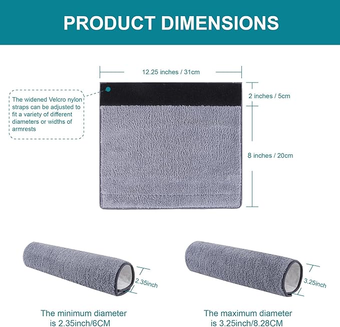 2 Pcs Wheelchair Armrest Pads Covers - Image 5