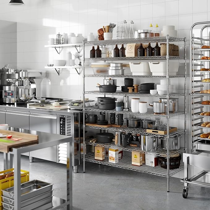 Regal Altair 21" Deep x 54" Wide x 74" Height Wire Shelving Kit | 8-Tier | NSF - Image 4