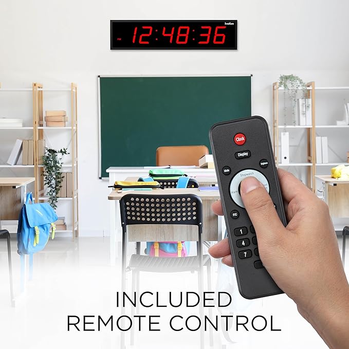 Ivation Huge Oversized 48" Large Digital LED Clock | Big Digital Clock - Image 6