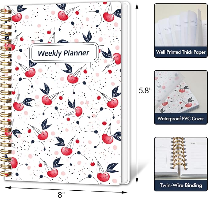 Undated Weekly Planner- Weekly Goals Notebook, A5 To Do List Planner, Habit - Image 2