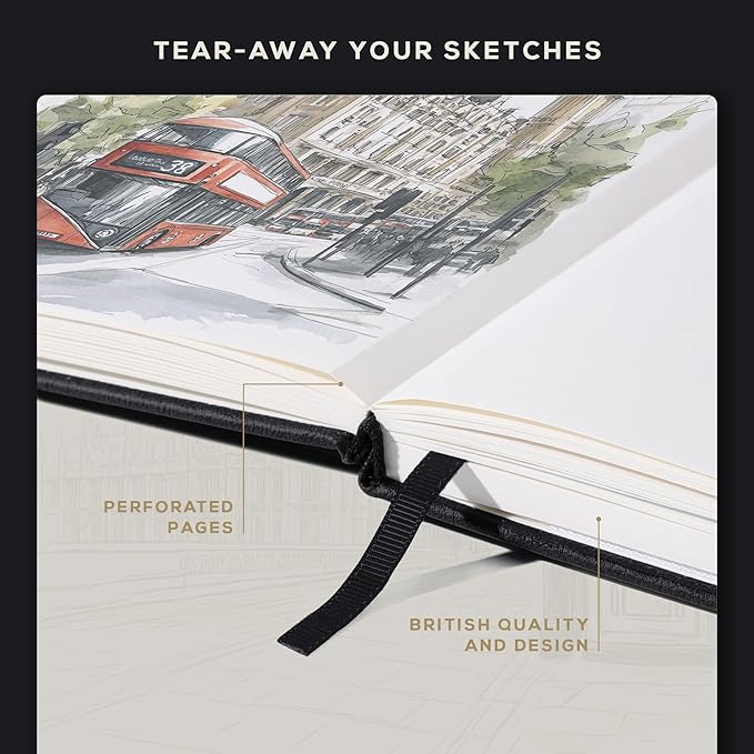 Beechmore Books A3 Sketchbook – 11.7x16.5 Premium Vegan Leather Bound Extra - Image 6