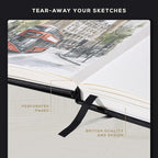 Beechmore Books A3 Sketchbook – 11.7x16.5 Premium Vegan Leather Bound Extra - Image 6