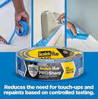 ScotchBlue PROSharp Painter's Tape 1.5 Inch Wide 1 Roll Blue Tape Protects - Image 4