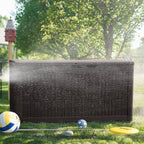 greesum 100 gallon resin deck box large outdoor, close-up detail