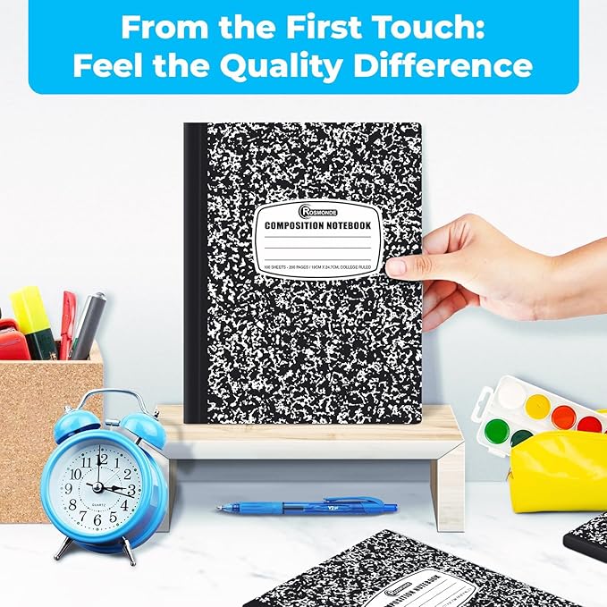 Rosmonde College Ruled Composition Notebooks 5 Pack, 200 Pages, 9-3/4" x 7-1/2" - Image 4