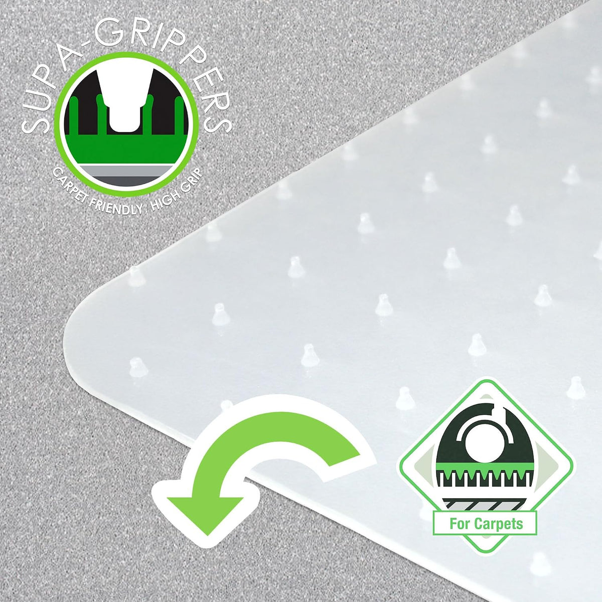 Marvelux White Office Chair Mat for Carpeted Floors 35.5"x46" Recta...