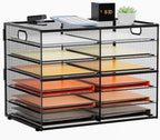 Marbrasse 7 Tier Desktop Literature Organizer, Mesh Paper Organizer Desk
