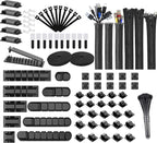 189PCS Cable Management Kit, 6 Cable Sleeve40 Cable Clips by Ourart