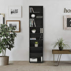 Furinno JAYA DVD Shelf, 8-Tier Tall Narrow CD Rack, Media Shelf - Image 2