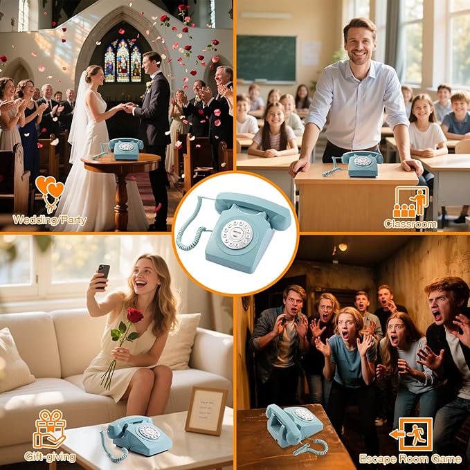 Rotkfst Guest Book Audio Wedding Phone, Record Voice Messages, Retro Guest Book - Image 2