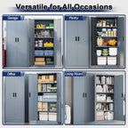 besfur metal garage storage cabinet with locking doors, package contents