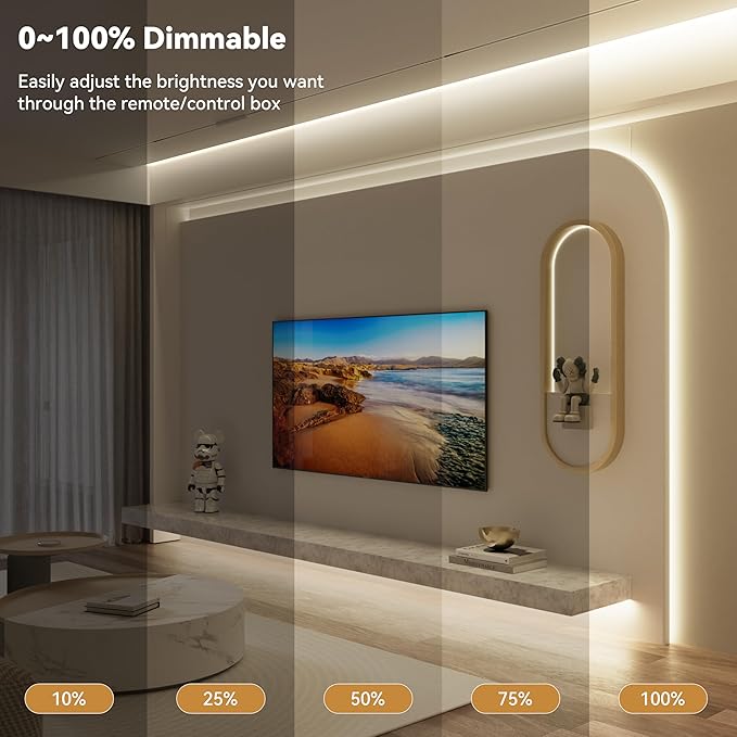 PAUTIX COB LED Strip Lights, UL Listed Dotless LED Lights - Image 2