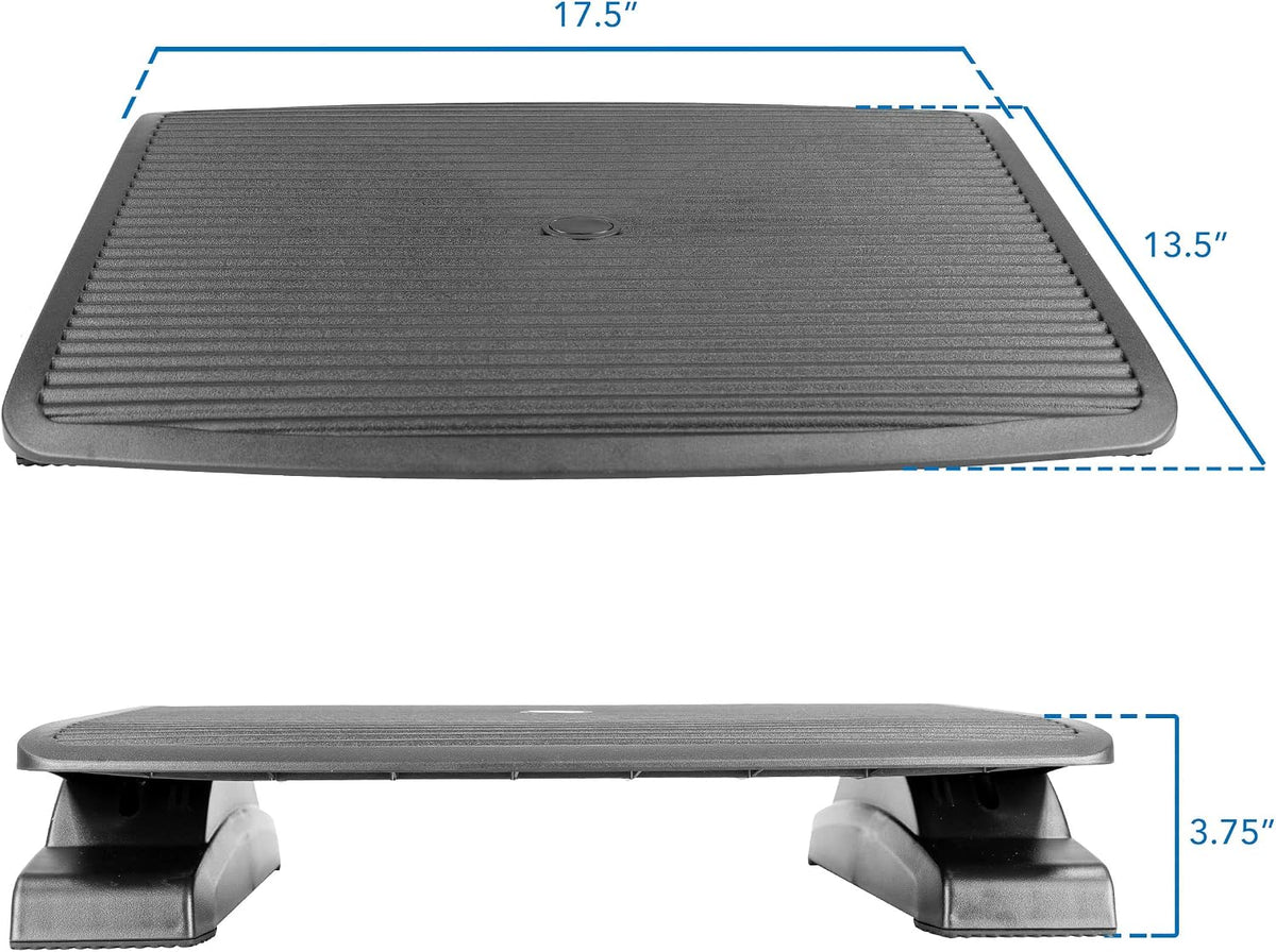 Mount-It! Foot Rest Under Desk, Large 17.5x13.5 in, 20° Tilt & Texture