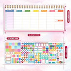 MOSA BEAR Undated Weekly Planner, 60-Week Horizontal Layout Desk Planner Daily - Image 2